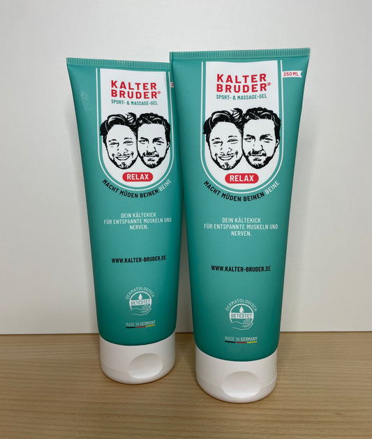 Kalter Bruder® Relax 250ml DOPPELPACK – Kühlgel zur Unterstützung bei Restless Legs, Polyneuropathie & Gelenkschmerzen