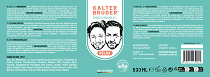 Kalter Bruder® Relax - Kühlendes Gel für Restless Legs, Polyneuropathie & schmerzende Gelenke | 500ml
