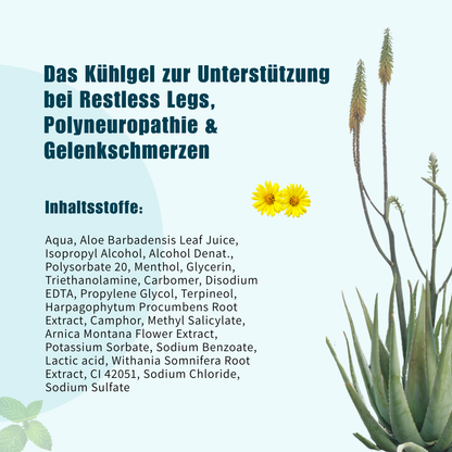 Kalter Bruder® 500ml - Das Kühlgel zur Unterstützung bei Restless Legs, Polyneuropathie & Gelenkschmerzen