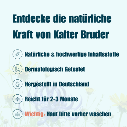 Kalter Bruder® 500ml - Das Kühlgel zur Unterstützung bei Restless Legs, Polyneuropathie & Gelenkschmerzen