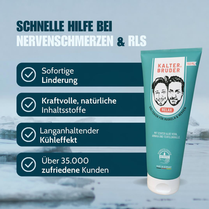 Kalter Bruder® 150ml - Das Kühlgel zur Unterstützung bei Restless Legs, Polyneuropathie & Gelenkschmerzen