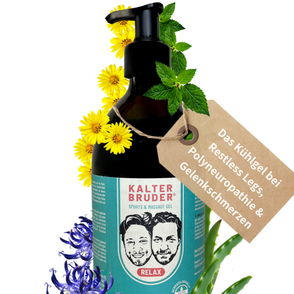 Kalter Bruder® 500ml - Das Kühlgel zur Unterstützung bei Restless Legs, Polyneuropathie & Gelenkschmerzen