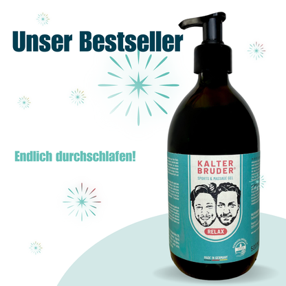 Kalter Bruder® 500ml - Das Kühlgel zur Unterstützung bei Restless Legs, Polyneuropathie & Gelenkschmerzen