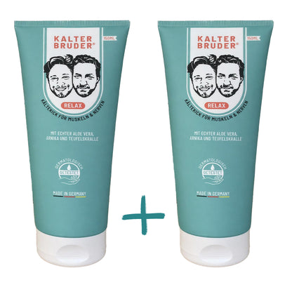 Kalter Bruder® Relax 150ml DOPPELPACK – Kühlgel zur Unterstützung bei Restless Legs, Polyneuropathie & Gelenkschmerzen