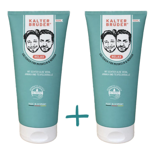 Kalter Bruder® Relax 150ml DOPPELPACK – Kühlgel zur Unterstützung bei Restless Legs, Polyneuropathie & Gelenkschmerzen